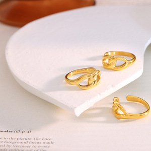 Anillos Ajustables <span class=keywords><strong>de</strong></span> Acero Inoxidable a <span class=keywords><strong>Precio</strong></span> Bajo al por Mayor, Joyería Hipoalergénica Unisex para Regalo, Boda, Compromiso - Product Image 2