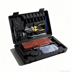 Kit de reparación de neumáticos, 100 piezas de acero al carbono para coche, bicicleta, motocicleta, caja de herramientas para mantenimiento de neumáticos - Product Image 1