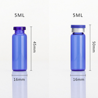 Mini flacon en verre scellable de 5 ml, ampoules stériles vides avec bouchon en caoutchouc, logo personnalisé imprimé pour la mésothérapie