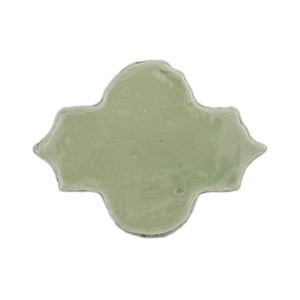 Piastrella Arabesca in Giada Vitri 11,5 X 15 Cm Smaltata con Bordi Irregolari - Product Image 1