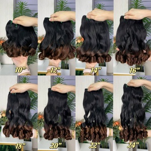 12a Super Double Drawn Virgin Human Hair Bouncy Curly Bundles - Product Image 1