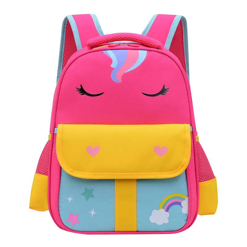 Factory Price Cartoon Children Wholesale School Bags Trendy Animal Print Lightweight And Breathable Oxford Kids Backpack Bag