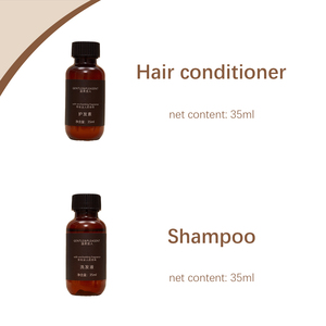 Kit de Bain de Luxe Personnalisé pour Hôtels, Shampoing et Gel Douche en Bouteille Ambrée à Marque Blanche, Commande en Gros pour Chaînes Hôtelières - Product Image 2