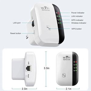 Amplificador de Señal Inalámbrica, Extensor WiFi, Plástico Ecológico, Repetidor de Red en Forma de Bollo Pequeño, Router Doméstico de Banda Ancha - Product Image 6