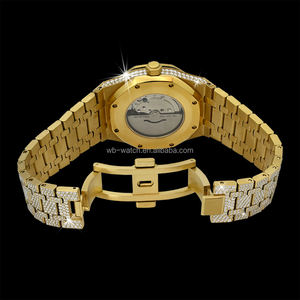 Reloj Mecánico Automático de Acero Inoxidable de Lujo de 42 mm, Estilo Hip Hop, con Diamantes Moissanite y Cristal de Zafiro, Compra al por Mayor - Product Image 5
