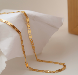 Collana con Catena Marina a Maglie Ancora in Ottone Dorato, <span class=keywords><strong>Gioielleria</strong></span> Fine, Catena Marina Taglio Diamante 5mm - Product Image 4