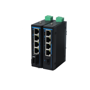 Commutateur Ethernet industriel 4 ports 100 Mbit/s, commutateur réseau à entrée CC, commutateur Ethernet RJ45 sur rail DIN - Product Image 3