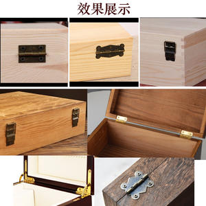 Cajas de Regalo Plegables Pequeñas de Brocado con Bisagras de Hoja Suelta, Accesorios de Madera y Bambú para Embalaje - Product Image 3