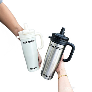 Mocomoco Stainless Steel Tumbler 1100ml Tea Water Separation With Handle Travel Insulated Cup - Product Image 5