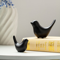 Vente chaude Céramique Artisanat Or Oiseau Ensemble Céramique Petits Oiseaux pour La Décoration De La Maison