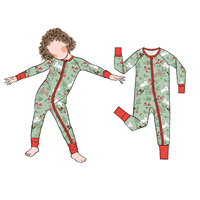 Bamboe Pasen Konijntje Print Baby Cabriolet Rits Pyjama Romper Voor Pasgeboren En Peuter Kinderen