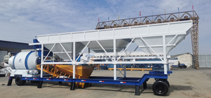 Centrale à béton mobile YHZM60 à prix abordable, 60m³/h, 1*40HQ, centrale de malaxage portable avec tambour et équipement Schneider Electric - Product Image 5