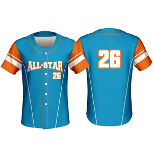 Op maat gemaakte honkbaluniformset, gesublimeerd shirt, geborduurde naam en nummer, ademend, sneldrogend teamtenue voor heren en jongeren - Product Image 1