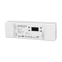 Sunricher DALI 4 canaux, variateur de lumière LED DT8 avec fonction maître intégrée, contrôleur 12~36VDC pour bande LED avec affichage numérique OLED