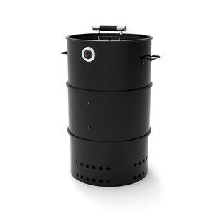 Ke Yong Multi-functional Smoking Oven 18inch Round Outdoor BBQ Grill Commercial Smoke Barrel Folding Portable With Rack - Product Image 3