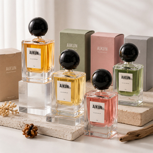 Aikun - Eau de Parfum de Larga Duración con Etiqueta Privada, Botella con Tapa Esférica Negra de Lujo, para Marcas de Fragancias de Moda, OEM, ODM - Product Image 1