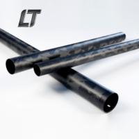 Tube en fibre de carbone haute rigidité, tube en fibre de carbone 3K enveloppé sur mesure, diamètre 2 pouces