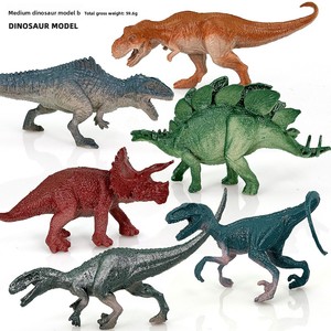 Set di Dinosauri in Plastica: Tirannosauro, Spada Dracica, Veloci Raptor, Triceratopo, Raptor Selvaggio, Gigante Bestia - Modellini Giocattolo per Maternità - Product Image 2