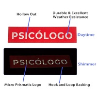 Fabricant de patchs uniformes fluorescents Logo micro prismatique personnalisé Étiquettes ou vêtements de sécurité réfléchissants amovibles