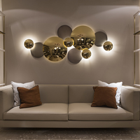 Lámparas de Pared Decorativas Modernas de Hierro con LED para Sala de Estar, Hotel o Villa, Apliques de Pared Grandes Combinados
