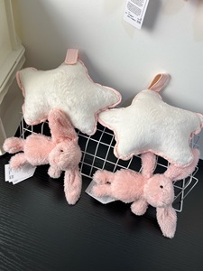 Grosir Boneka Kelinci Pink Bergaya dengan Rumbai dan Cincin Tarik, Panjang 27cm, Mainan Boneka Lembut, Hadiah Ulang Tahun Bayi - Product Image 5