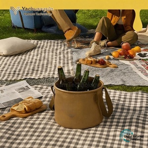 Foldable Round <b>Storage</b> Bucket Waterproof PVC Portable Outdoor Camping Fishing Bag - Product Image 5
