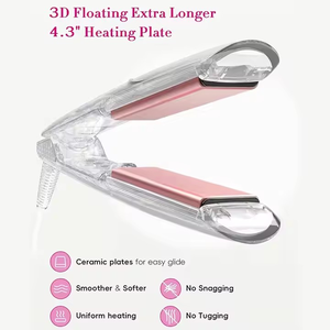 Planchas planas personalizadas <span class=keywords><strong>SMET</strong></span> con pantalla LCD de temperatura, plancha de pelo eléctrica, venta al por mayor, embalaje con Etiqueta Privada, garantía de 1 año - Product Image 5