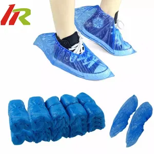 Wholesale Cheaper Anti-statics Waterproof Disposable PE CPE Blue Color Medical Surgical Boot Shoe Covers