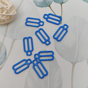 French Powder Nylon Coated <b>Lingerie</b> Adjustment Strap Bra Ring Slider Clips Black and <b>White</b> In-Stock Made of Metal Nylon Coated - Product Image 1