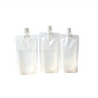 Pochettes à boisson réutilisables et recyclables avec entonnoir, anti-fuite, souples, transparentes, avec bec verseur, de qualité alimentaire, gaufrées, pour jus et liquides