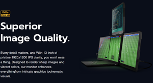 13.3 POUCES <span class=keywords><strong>Ofiyaa</strong></span> Dual Extender <span class=keywords><strong>P2</strong></span> PRO Triple Affichage Type-C Moniteur d'ordinateur portable personnalisé Support portable moniteur tri écran pour ordinateur portable - Product Image 3