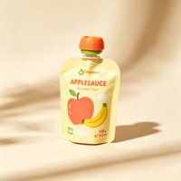 Pochette souple personnalisée avec bec verseur, emballage souple OEM pour purée de fruits pour bébés, qualité alimentaire, Doypack, marque privée acceptée