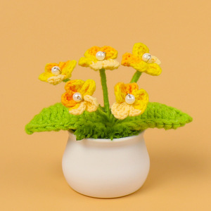 Mini adornos <span class=keywords><strong>de</strong></span> flores artificiales en maceta <span class=keywords><strong>de</strong></span> Asters <span class=keywords><strong>de</strong></span> color degradado hechos a mano para Año Nuevo y Navidad - Product Image 4
