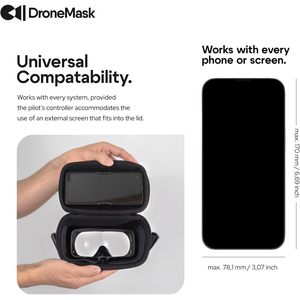 DroneMask 2 lunettes FPV Unibody Lens HD Goggles pour tous les drones compatibles avec Versatile Skyview FPV Drone 8g Drone Case - Product Image 4