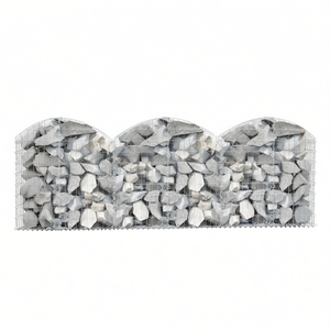Cesto Gabion in Ferro Zincato ad Arco 39.4x11.8x31.5 Pollici per Decorazione Giardino Esterno - Product Image 1