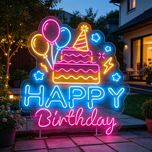 Les enseignes lumineuses LED néon personnalisées conviennent aux lieux commerciaux tels que les fêtes d'anniversaire et les salons de beauté. - Product Image 3