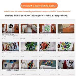 Kit d'outils <span class=keywords><strong>pour</strong></span> <span class=keywords><strong>quilling</strong></span> en papier avec bandes de couleurs dégradées et formes géométriques 518 - Product Image 3
