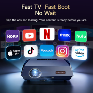 Nuevo Proyector Comercial Fast TV Pro: 1450 ANSI Nativos 1080P, Corrección Trapezoidal Automática 4D y Enfoque, Wi-Fi 6, <span class=keywords><strong>para</strong></span> Oficina, Iglesia, Eventos - Product Image 1