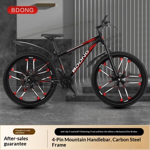 Bicicleta de Montaña 26/24 Pulgadas, 21 Velocidades, para Adultos, Todoterreno, con Suspensión, Cuadro de Acero al Carbono, Ruedas Integradas Tayue, 120 kg - Product Image 5