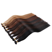 Extensions de cheveux Nano I V U à bout plat, cuticules russe, kératine naturelle, vierges, alignées, prix d'usine, en gros, g
