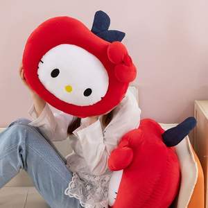 Pour princesse mer Animal pomme oreiller en peluche soulagement du Stress brodé maille doublure mignon chambre voiture <span class=keywords><strong>coussin</strong></span> lit décoration - Product Image 2