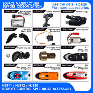 Kit de Accesorios para Lancha RC, Motor, Batería, Cargador, Control Remoto, Submarino Eléctrico, Yate, Piezas de Repuesto para Barcos - Product Image 2