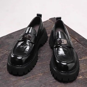 Nouveaux mocassins à semelles épaisses pour hommes en cuir véritable confortable et respirant décontracté une pièce chaussures en cuir chaussures pour hommes à la mode - Product Image 5