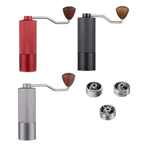 Molinillo de granos de café con logotipo personalizado <span class=keywords><strong>420</strong></span> CNC de acero inoxidable 5 6 7 Core Burr, molinillo de café Manual de espesor de molienda ajustable - Product Image 1