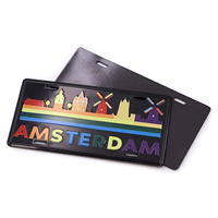 Cadeaux souvenirs personnalisés, aimants de réfrigérateur en forme de plaque d'immatriculation, aimant de réfrigérateur en aluminium, aimant de réfrigérateur en forme de plaque d'immatriculation