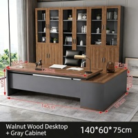 Ensemble de mobilier de bureau moderne et minimaliste avec un bureau de direction unique haut de gamme