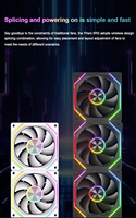 Ventilateur de refroidissement pour boîtier d'ordinateur Gamer-X CD, extérieur, 12 cm, silencieux, roulement fluide, ARGB, 4 broches PWM, 64,8 CFM, 50 000 heures, pour jeux