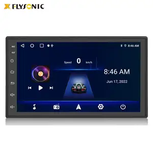 Flysonic Universal ODM Adequado para Corolla 2 din 7 polegadas Multimedia espelho preto dvd 1024*600 HD Touch Screen Android áudio do carro