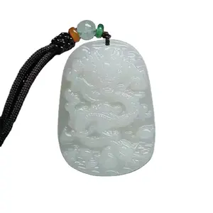 Hot wholesale cheap natural jade dragon men and women's peace pendant