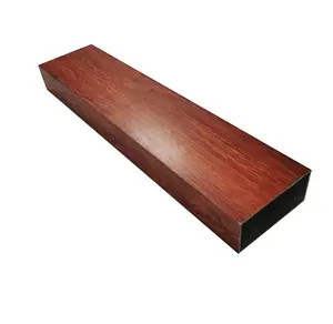 Finishing serat kayu furnitur aluminium 6063 profil ekstrusi aluminium